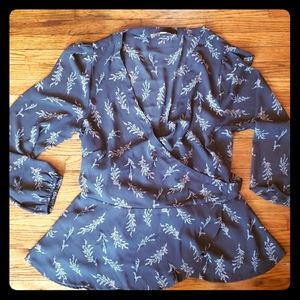 Peplum Patterned Blouse